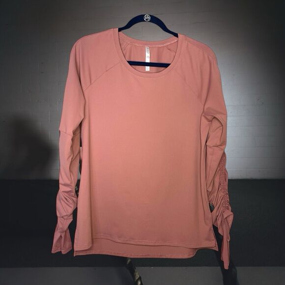 Fabletics Mauve Cashel Adjustable Long-Sleeve Top Size XL Athleasure Yoga - Picture 1 of 7